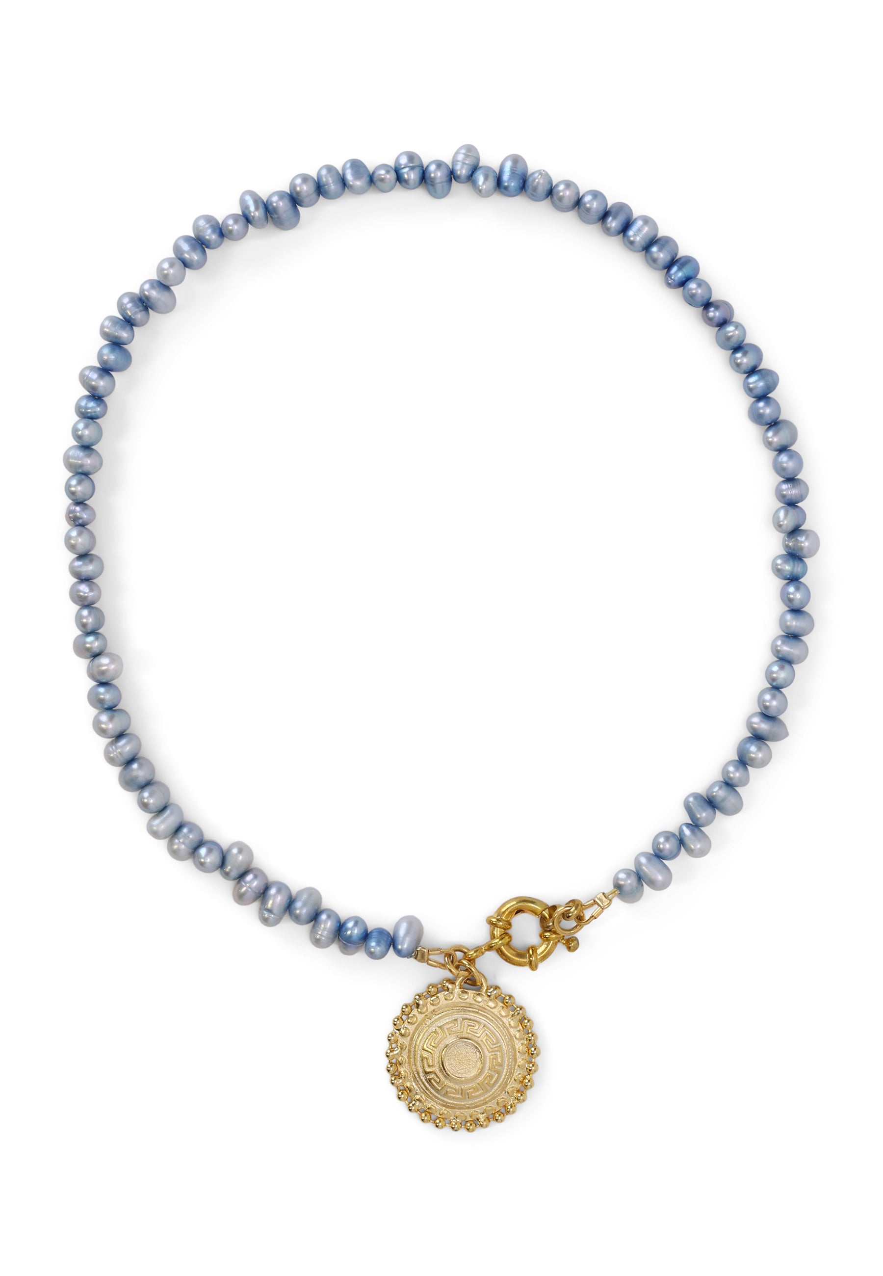 14-karat vergoldeter Perlen Chocker